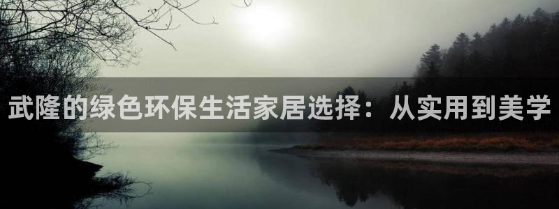 杏耀测速登录地址：武隆的绿色环保生活家居选择：从实用到美学